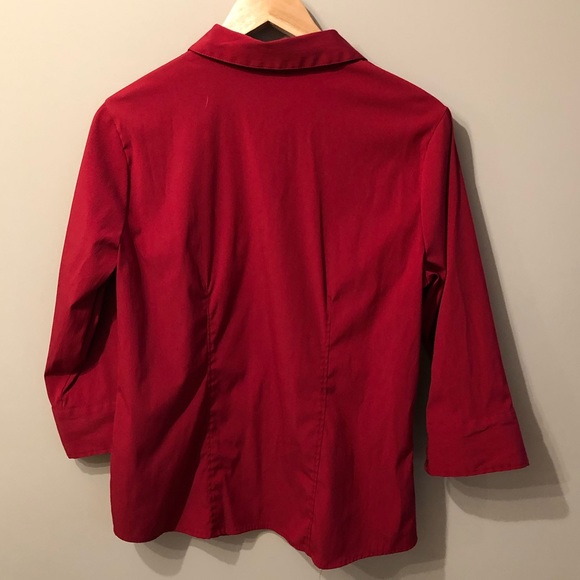 Simple Red Button Down - Picture 6 of 8